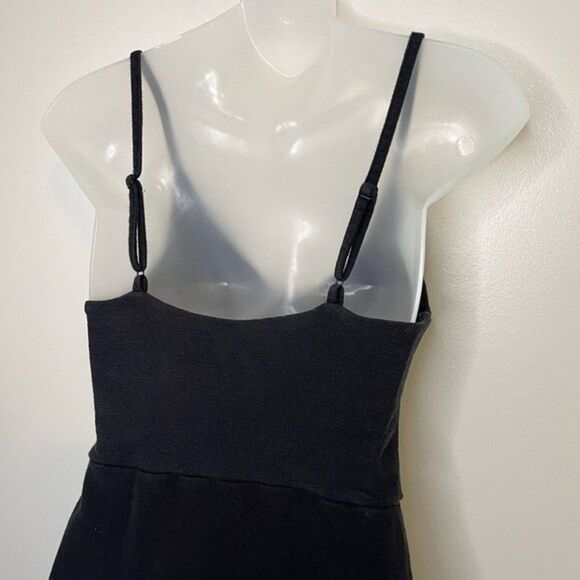 H&M Black Twist Knot Sleeveless Midi Dress Size Small - Picture 4 of 6